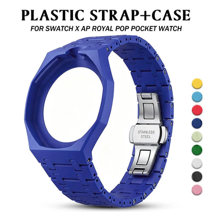 Kit de modification de luxe en plastique pour montre Swatch X AP Royal POP, boîtier de montre écologique, bracelet, accessoire de conversion de montre Pocket Mod
