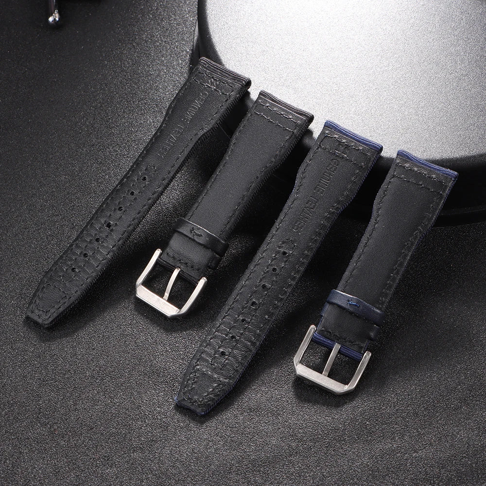 Nylon-Canvas-Uhrenarmband für IWC-Piloten, 20 mm 21 mm 22 mm, wasserdicht, Sport, Rindsleder-Armband für Damen und Herren