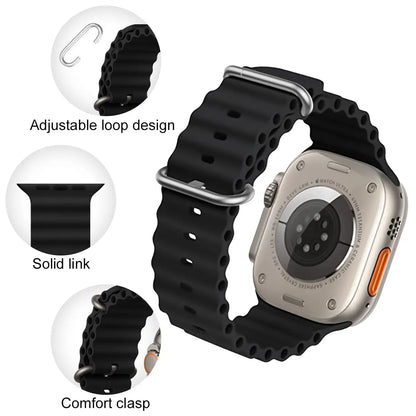 Bracelet Ocean pour Apple Watch Ultra 3 2, 49mm 46mm 44mm 40mm 45mm 41mm 42mm, Correa Bracelet iWatch Series 11 10 9 SE 8 7 6 5 4