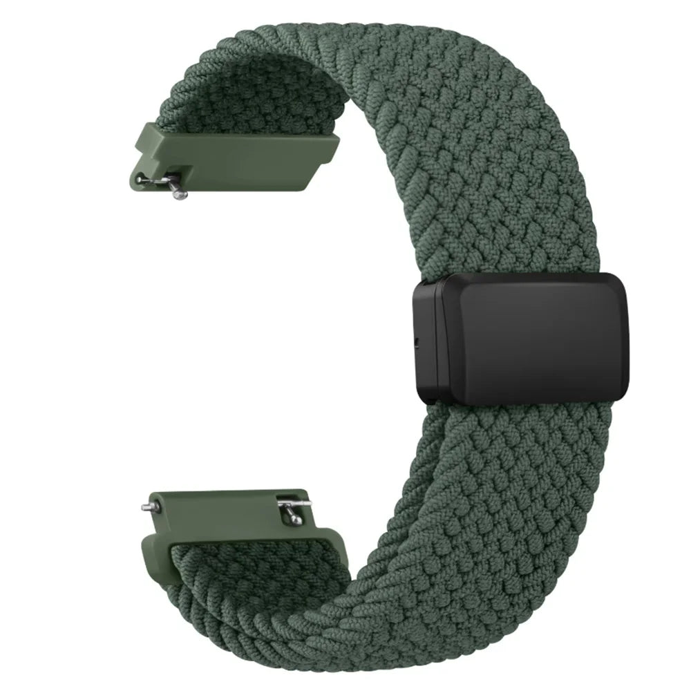 Bracelet magnétique tressé de 22mm pour Amazfit GTR 4 3 2 2e 3 Pro/GTR 47mm, Bracelet pour Amazfit BIP 6 5/Pace/Stratos 2S