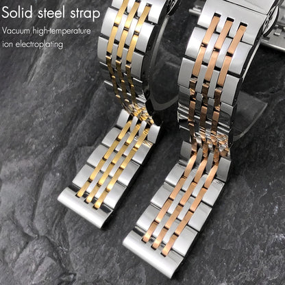 Stainless Steel Watch Strap 18mm 19mm 20mm 21mm 22mm 24mm 23mm for Breitling Tag Heuer Carrera Longines L4, Watchbands