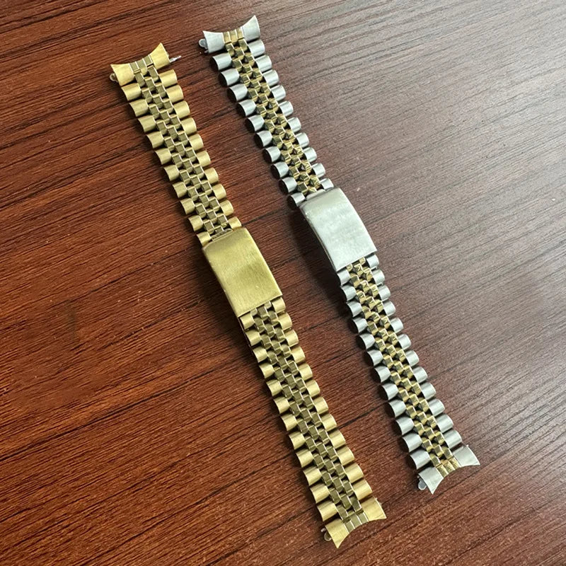 For Rolex DATEJUST Solid Metal Watch Bracelet Jubilee Business Bracelet with Curved End in Stainless Steel 17mm18mm19mm20mm21mm22