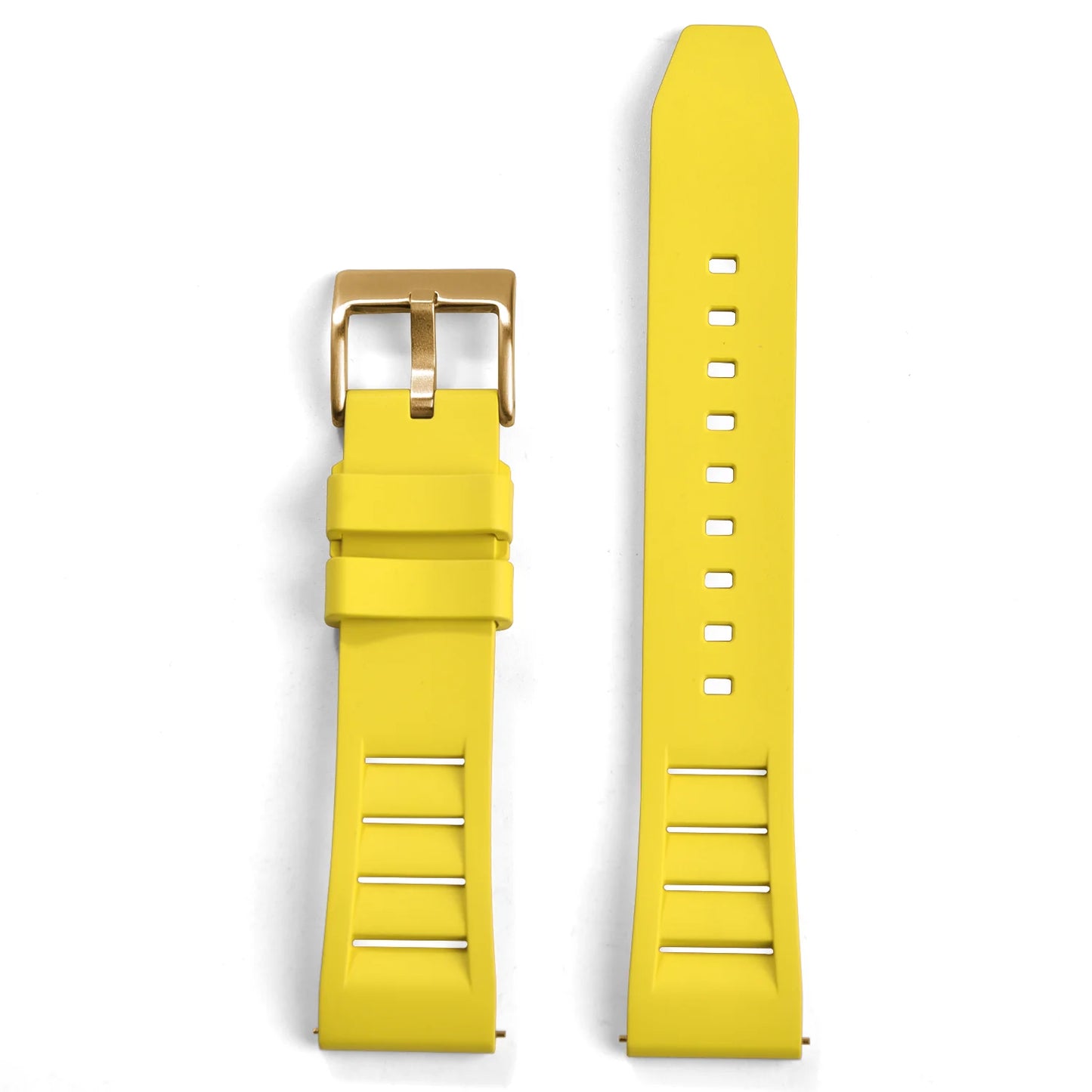 Bracelet de montre en caoutchouc FKM 20mm 22mm, souple, étanche, pour Huawei, Samsung, Seiko, Omega, avec attache rapide