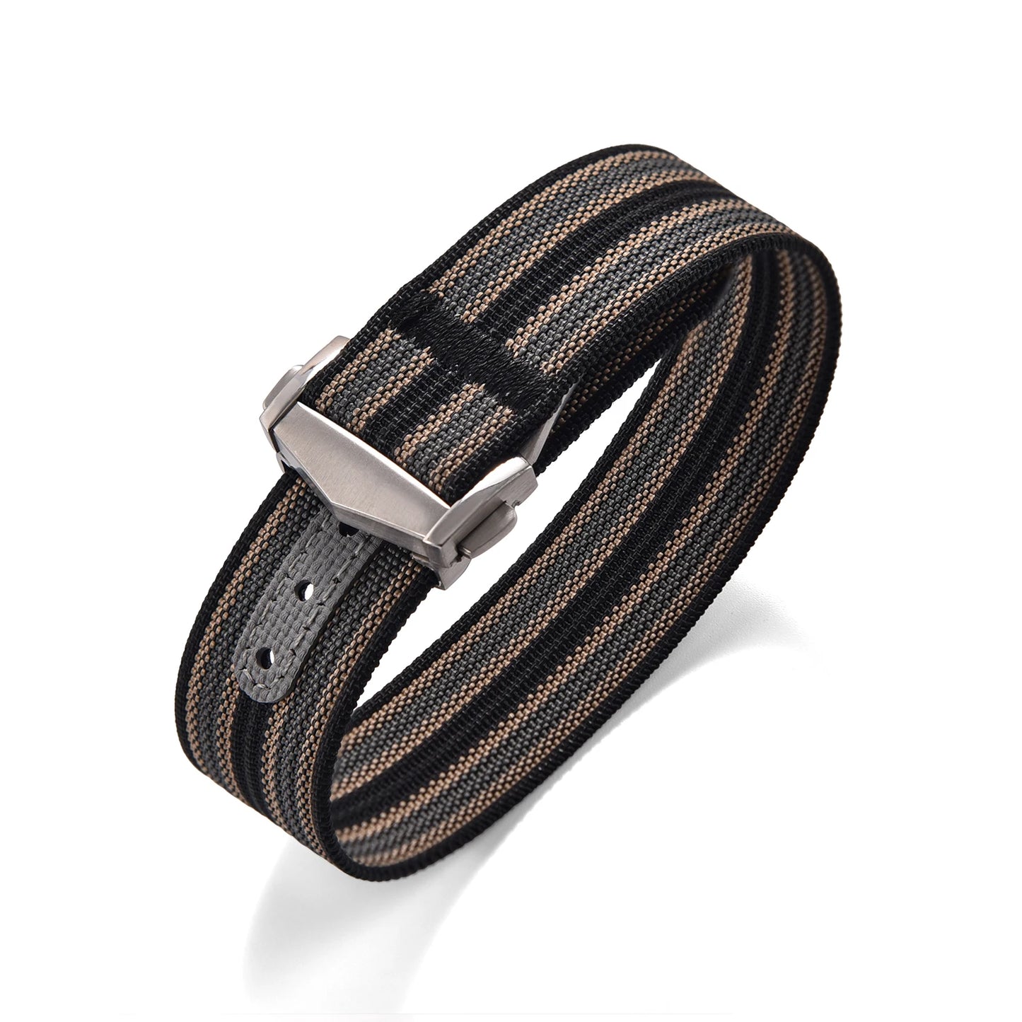 Bracelet de montre en nylon côtelé Omega avec fermoir déployant 18mm 20mm 22mm, bracelet sport en caoutchouc FKM pour Swatch MoonSwatch
