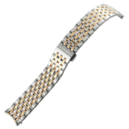 Cinturino per orologio da uomo in acciaio inossidabile, estremità curva solida, bracciale in metallo per Tissot T063, T063610, T063617, 20 mm