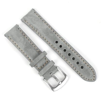 Cinturino per orologio in pelle scamosciata vintage, 18 mm, 19 mm, 20 mm, 22 mm, fatto a mano, grigio, marrone, cinturini di ricambio, accessori per orologi da uomo
