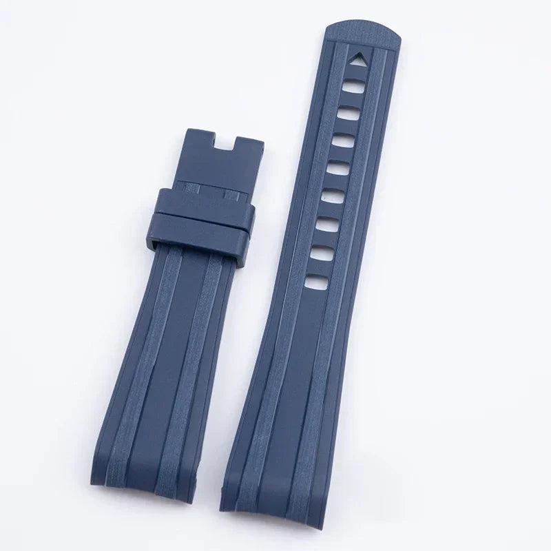 Cinturino per orologio in gomma morbida, 20 mm 22 mm, per Omega, nuovo Seamaster 300 PLANET OCEAN 600, cinturino con fibbia ad ardiglione, estremità curva