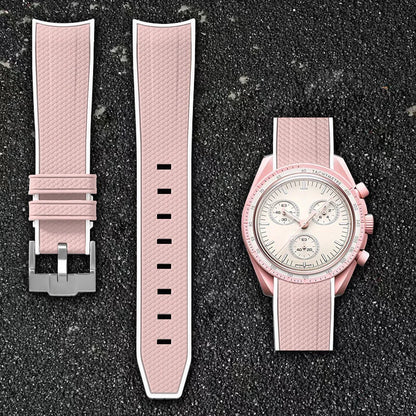 Cinturino per orologio da 20 mm per Omega x Swatch MoonSwatch - Gomma / Curvo / Sgancio rapido - 1 pezzo