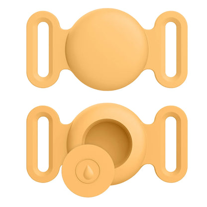 Coque en silicone souple avec porte-clés pour Apple Airtag, collier de chien et de chat, housse de protection anti-rayures pour étiquettes d'air, sacs à dos de bagages