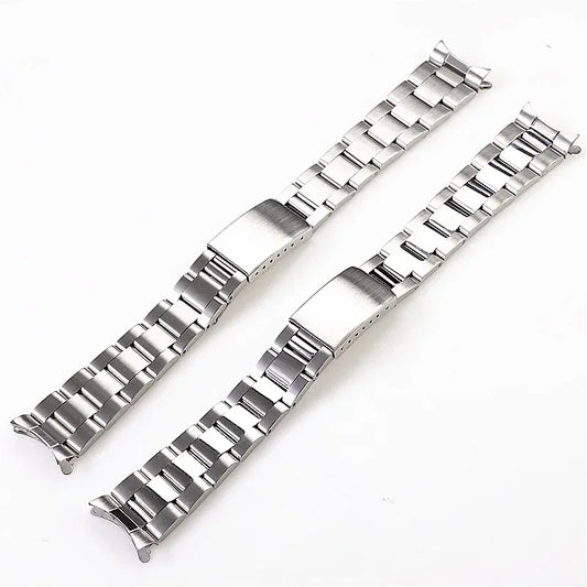 Bracciale vintage Oyster adatto per orologi Rolex, bracciali in acciaio inossidabile spazzolato 316L, 18 mm, 19 mm, 20 mm