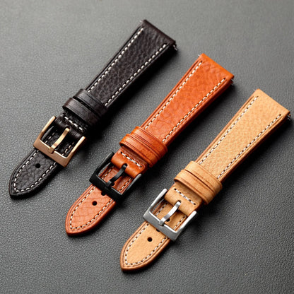 Cinturino in pelle italiana fatto a mano MBOX, 18 19 20 22MM, a sgancio rapido e flessibile, in pelle bovina a strato superiore, stile vintage S/M