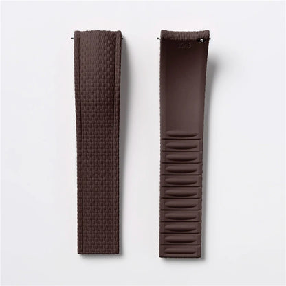 Bracelet de montre en caoutchouc fluoré FKM 18/19/20/21/22/24 mm avec boucle déployante universelle pour hommes, bracelet de remplacement CTS pour Seiko et Omega