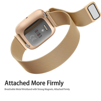 Bracelet magnétique en métal pour Fitbit Versa 1/Versa 2/versa 3/Versa 4, Bracelet pour Fitbit Versa Lite/Sense 2
