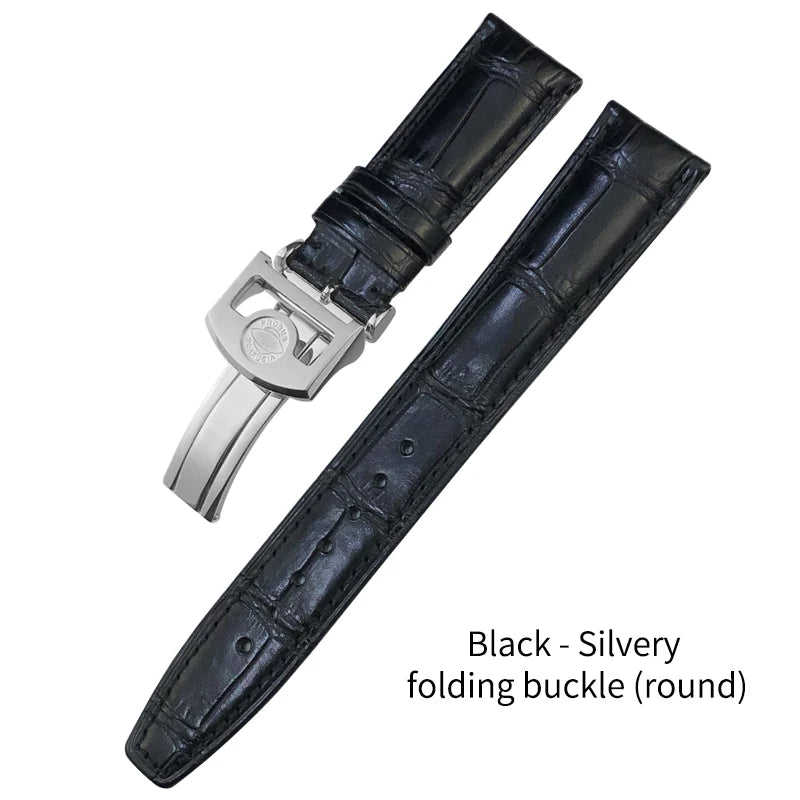 Bracelet de montre en cuir de Crocodile américain, 20mm 21mm 22mm, pour IWC PORTUGIESER PORTOFINO Pilot, outils gratuits