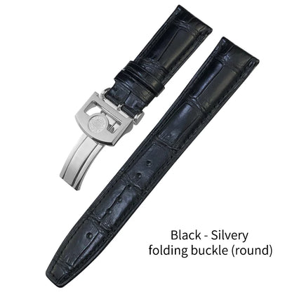 Bracelet de montre en cuir de Crocodile américain, 20mm 21mm 22mm, pour IWC PORTUGIESER PORTOFINO Pilot, outils gratuits