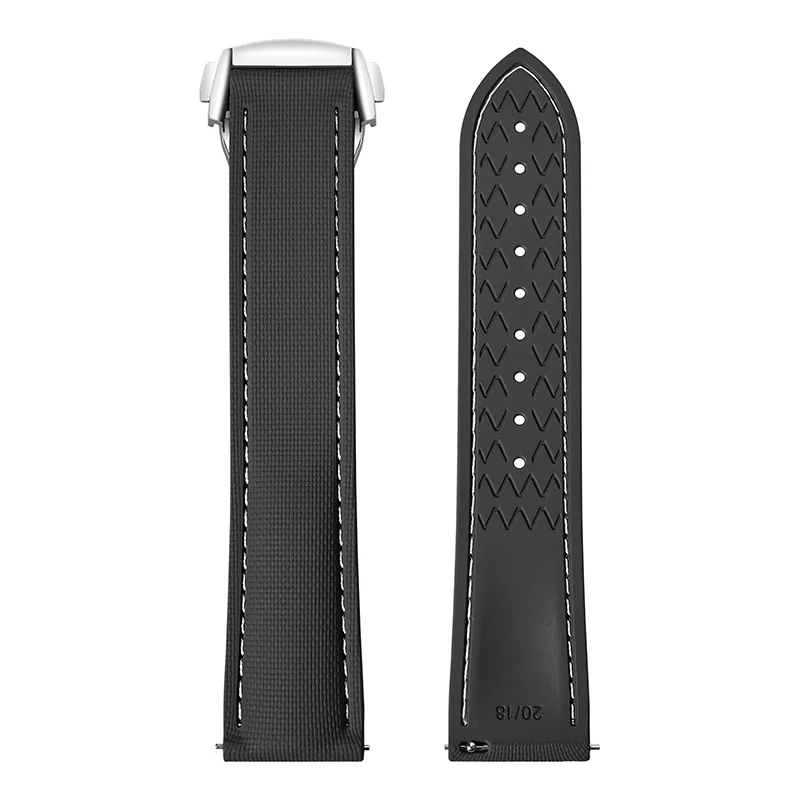 Ремешок для часов 20 мм из каучука FKM с быстросъемным механизмом для Omega Swatch, универсальный 20, 21, 22 мм, гибкий, дышащий, износостойкий, сменный ремешок