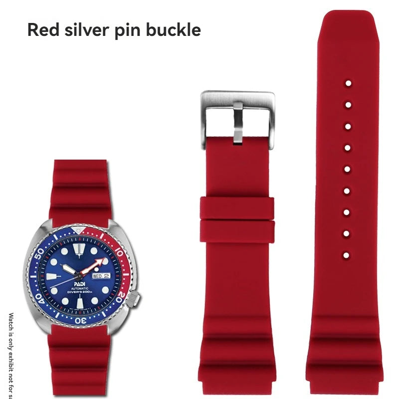 Bracelet en caoutchouc de 22mm pour SEIKO 5 SKX007 SKX009 tortue Mini MM SRPD Monster-noir bleu vert bracelet de montre de plongée bracelet de sport