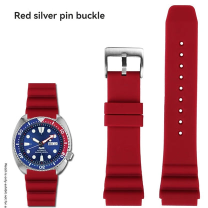 Bracelet en caoutchouc de 22mm pour SEIKO 5 SKX007 SKX009 tortue Mini MM SRPD Monster-noir bleu vert bracelet de montre de plongée bracelet de sport