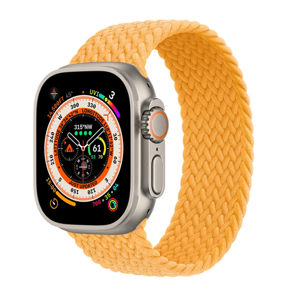 Bracelet tressé Solo Loop pour Apple Watch, 46mm 44mm 40mm 45mm 41mm 42mm, Correa, iWatch Series 11 10 9 SE 8 7 6 5 4 3