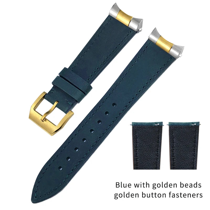 Genuine Leather Watch Strap Quick Release 22mm 20mm Cowhide Folding Buckle Watch Band for Tudor Black Bay 58 Strap