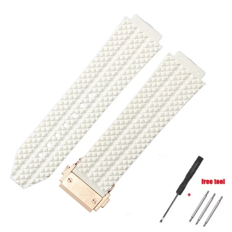 Replacement watch strap for Hublot Big Bang Classic Fusion Bracelet 24*17mm 26*19mm Soft Silicone Rubber Watch Strap