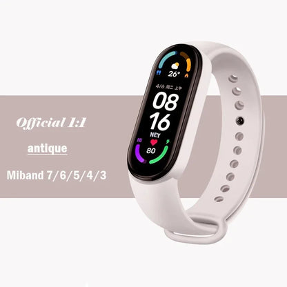 Official silicone strap for Xiaomi Mi Band 4 5 6 7, sports watch, Miband4 Miband7 Correa Mi band 3 4 5 6 7 bands