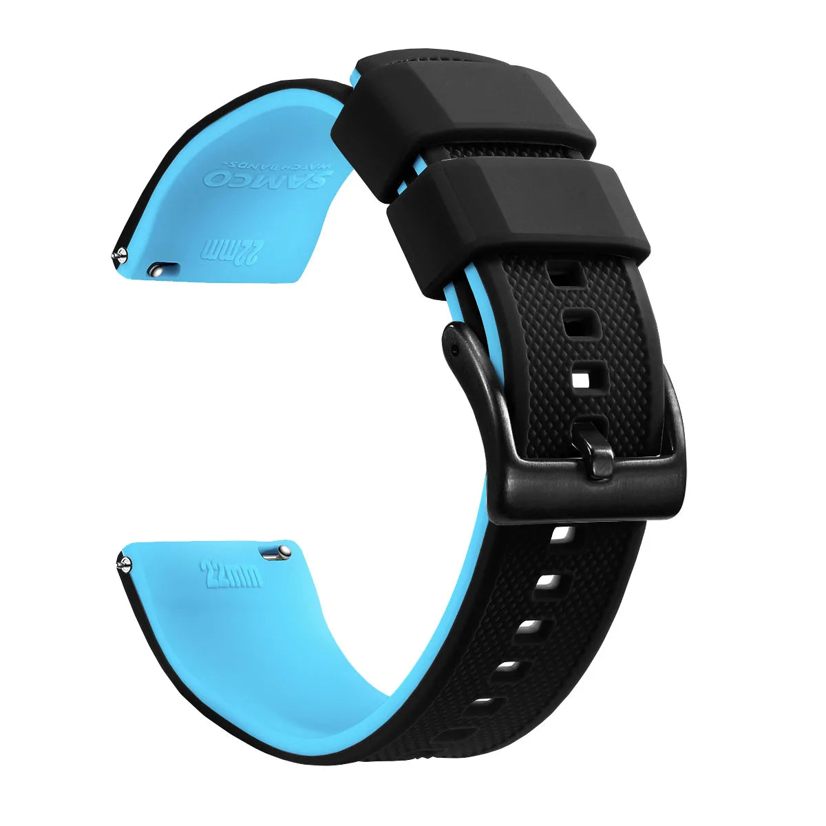 Bracelet de montre en Silicone de qualité supérieure, 18mm 20mm 22mm, à dégagement rapide, en caoutchouc, de remplacement