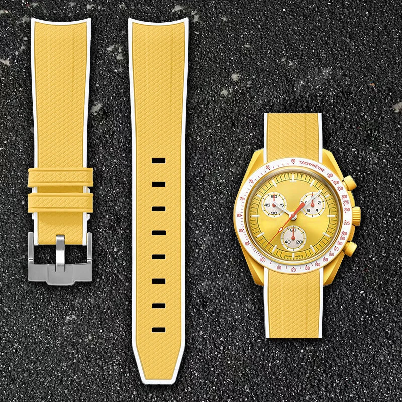 Cinturino per orologio da 20 mm per Omega x Swatch MoonSwatch - Gomma / Curvo / Sgancio rapido - 1 pezzo