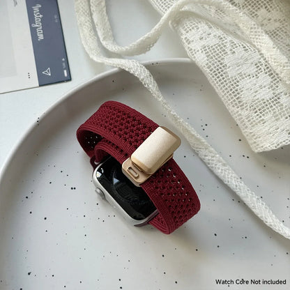Bracelet magnétique en nylon pour Apple Watch, compatible avec les tailles 40mm, 44mm, 45mm, 46mm, 49mm, 41mm, 38mm, et les séries iWatch SE, 7, 6, 8, 9, 10, Ultra 2