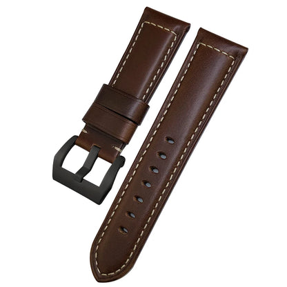 Bracelet de montre en cuir véritable, 24mm 26mm, pour Panerai LUMINOR PAM111 PAM 441, Style rétro, fait à la main