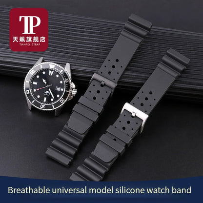 Seiko Rubber Watch Strap, 20mm, 22mm, Silicone, for Casio MDV-106 107 Dive SLA019J1, 2784