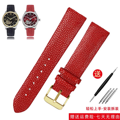Bracelet de montre en peau de poisson perle pour Huawei TISSOT Omega Mido Tudor bracelet de montre en cuir Manta Ray pour hommes et femmes 20mm 22mm