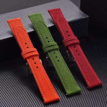 2025 neues 18/20/22mm Schnellwechsel-Nylon-Armband für Samsung Galaxy Watch Huawei GT4 Vintage-Militär-Lederarmband