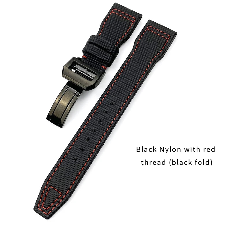 Cinturino per orologio in pelle di vitello e nylon di alta qualità, cinturino per orologio IWC Pilot SPITFIRE MARK 18 Portofino TOP GUN Suffino 77, 20mm 21mm 22mm