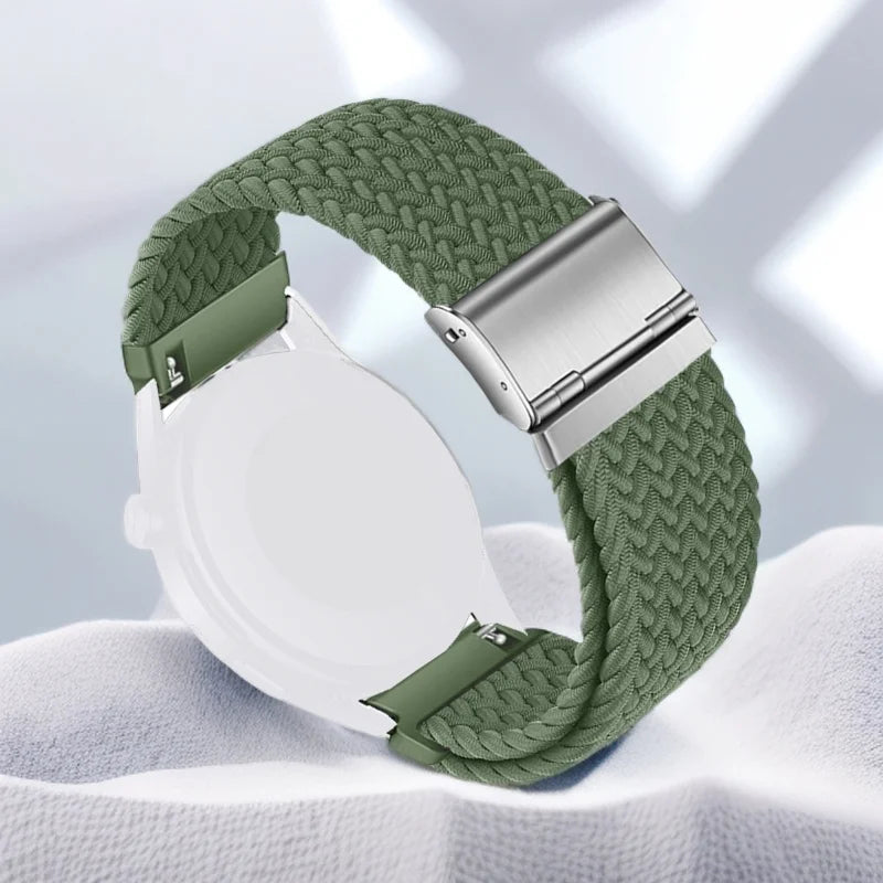 Bracelet à boucle tressée en Nylon, 20/22mm, pour Garmin Forerunner 265 55 965 165, Bracelet de Sport Garmin Venu 3/2 Vivoactive 5