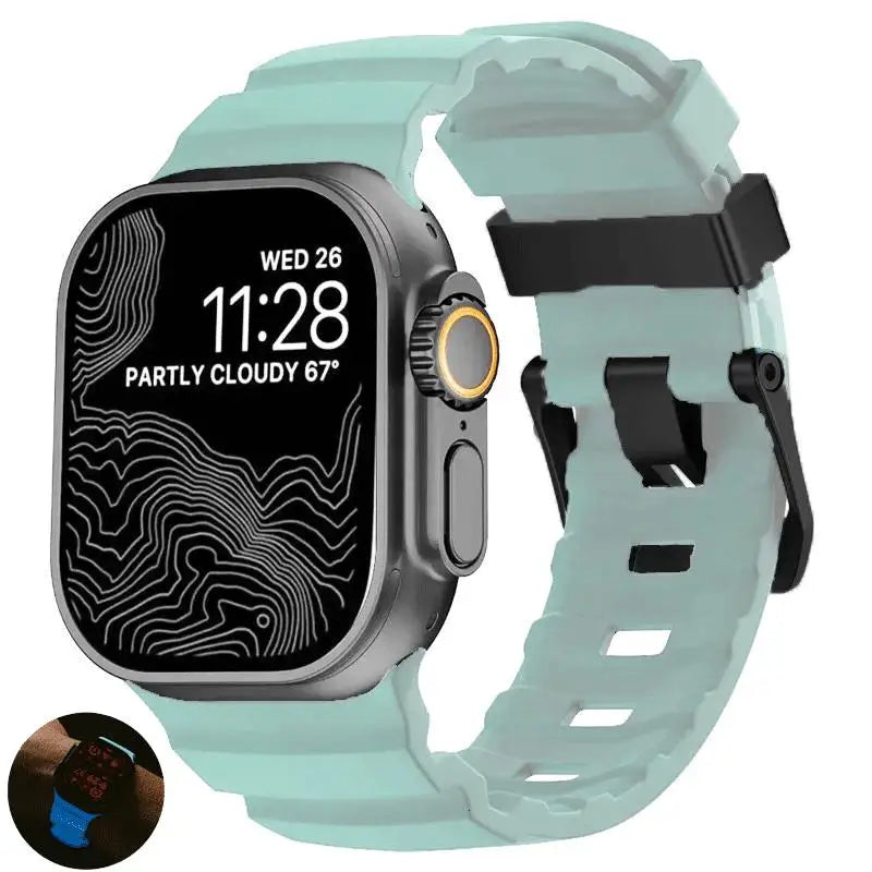 Cinturino in morbido silicone per Apple Watch Ultra 2 10 9 8 7 6 SE 5 4 per iWatch 38 40 41mm 42mm 44mm 45mm 46mm 49mm