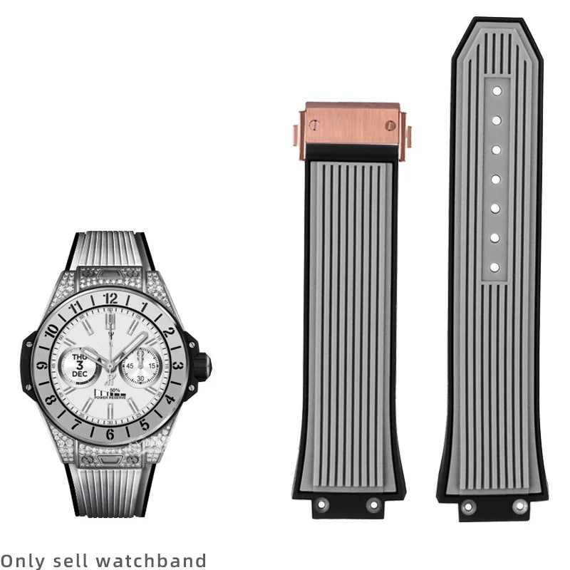 Bracelet de montre étanche en Silicone pour hommes, 27x17mm, pour HUBLOT BIG BANG, accessoires de montre avec outil, chaîne de Bracelet en caoutchouc