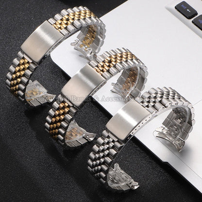Bracelet de montre en métal à extrémité incurvée, 13/17/18/19/20/21/22mm, pour Rolex pour DATEJUST, Bracelet de luxe pour hommes jubilé