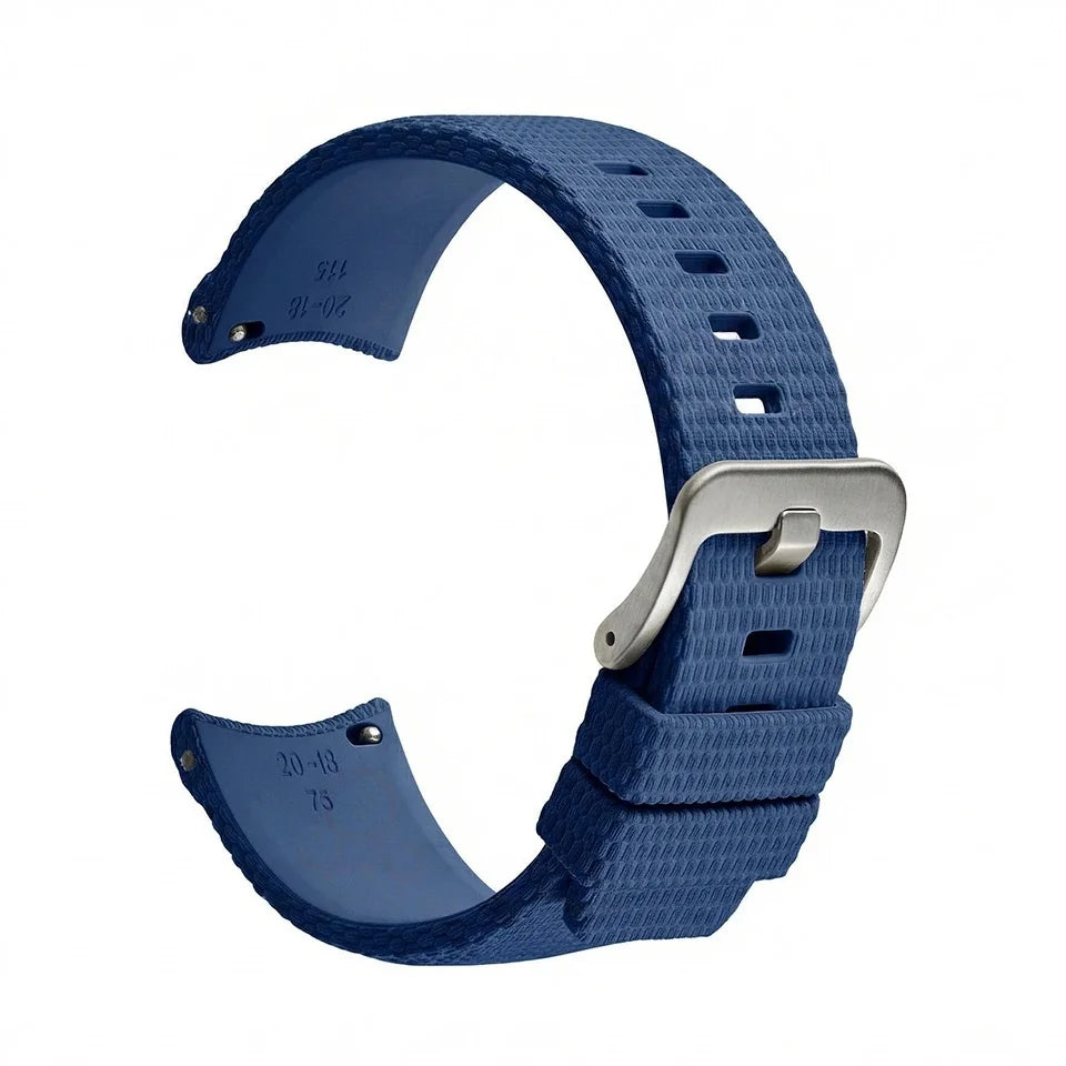New Curved End Rubber Watch Bands 20mm, Military Watch Strap 21mm 22mm, FKM Watch Straps for Omega Swatch Men