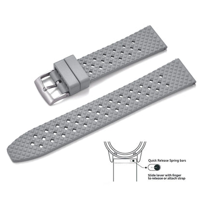 Bracelets de montre en caoutchouc FKM tropical premium 20 mm 22 mm à dégagement rapide, motif nid d'abeille, respirants et poreux pour Seiko SRP775