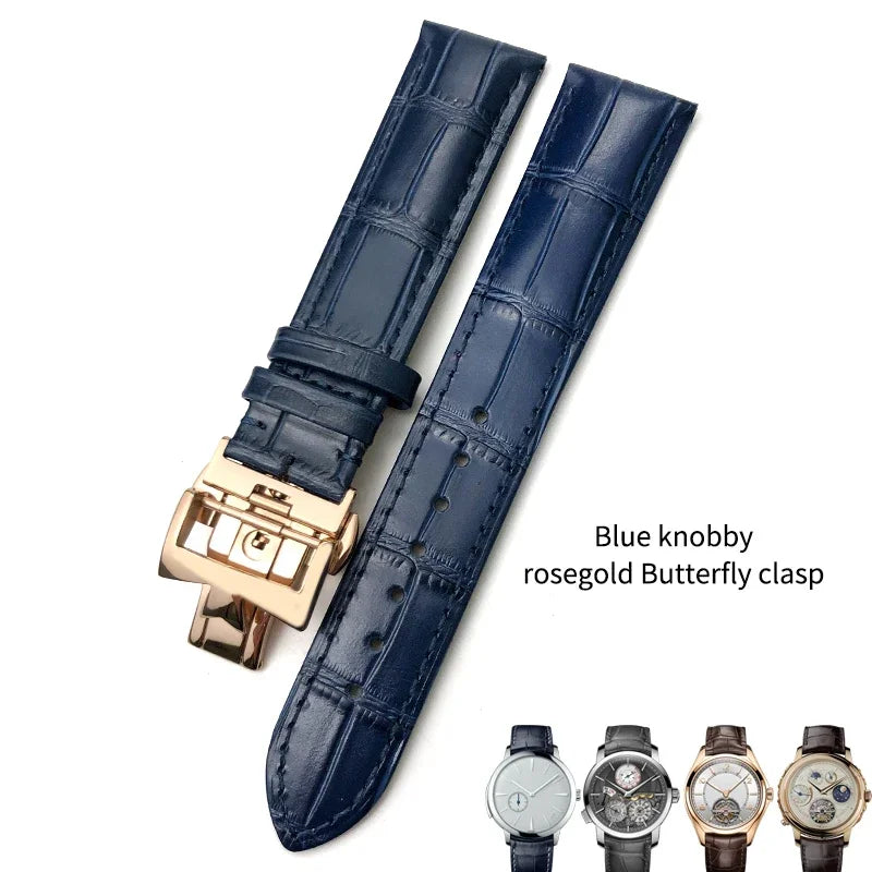 Bracelet de montre en cuir véritable de vache, 19mm, 20mm, 21mm, 22mm, adapté pour Vacheron Constantin, bracelet de montre en cuir de veau crocodile, noir et marron