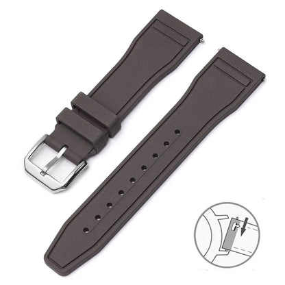 Cinturino in caucciù FKM di alta qualità da 20/21/22 mm per orologi da pilota IWC e serie Portofino, cinturino casual alla moda da uomo e donna