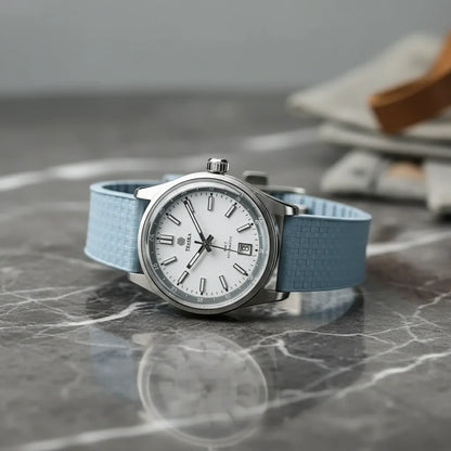 Bracelet de montre en caoutchouc fluoré, coupe sur la taille, 18/19/20/21/22mm, boucle de déploiement FKM en mosaïque, extrémité plate universelle, remplacement du Bracelet