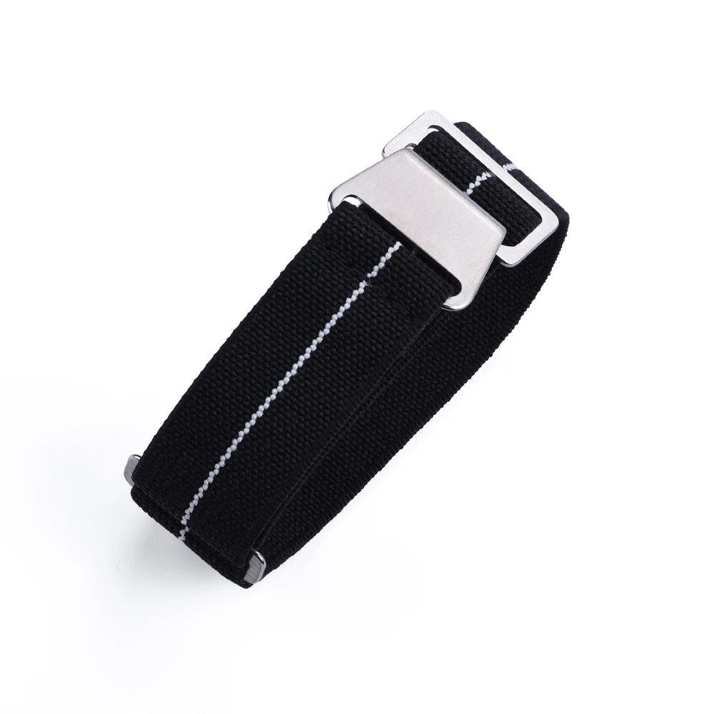 French Army Nylon Strap from the 60s, 20mm 22mm, for Parachute, Elastic, Nylon, Black, Blue, Green, Grey, Universal Fabric Watch Strap for Men