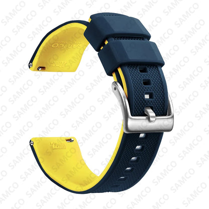 Bracelet de montre en Silicone de qualité supérieure, 18mm 20mm 22mm, à dégagement rapide, en caoutchouc, de remplacement