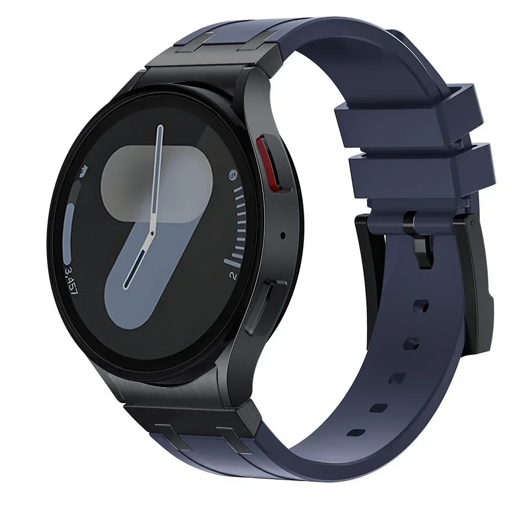 Bracelet de sport en silicone sans interstice pour hommes, compatible Samsung Galaxy Watch 7 40mm 44mm, 6 4 Classic 46 47mm, 42 43mm, 5 Pro 45mm