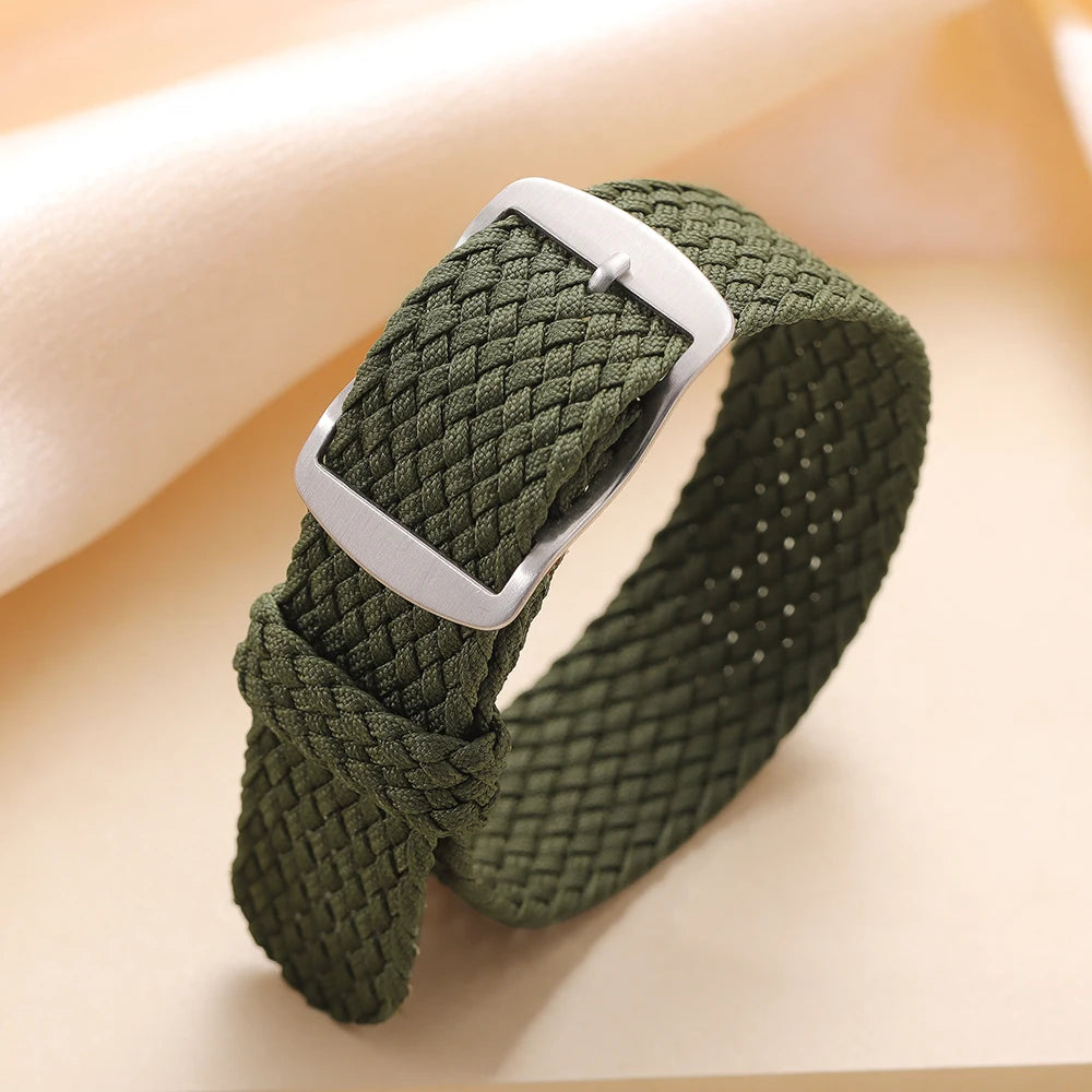 14mm 16mm 18mm 20mm 22mm Nylon Woven Canvas Watch Strap for Perlon for Omega Watchband Men Women Sport Wristband Accessories