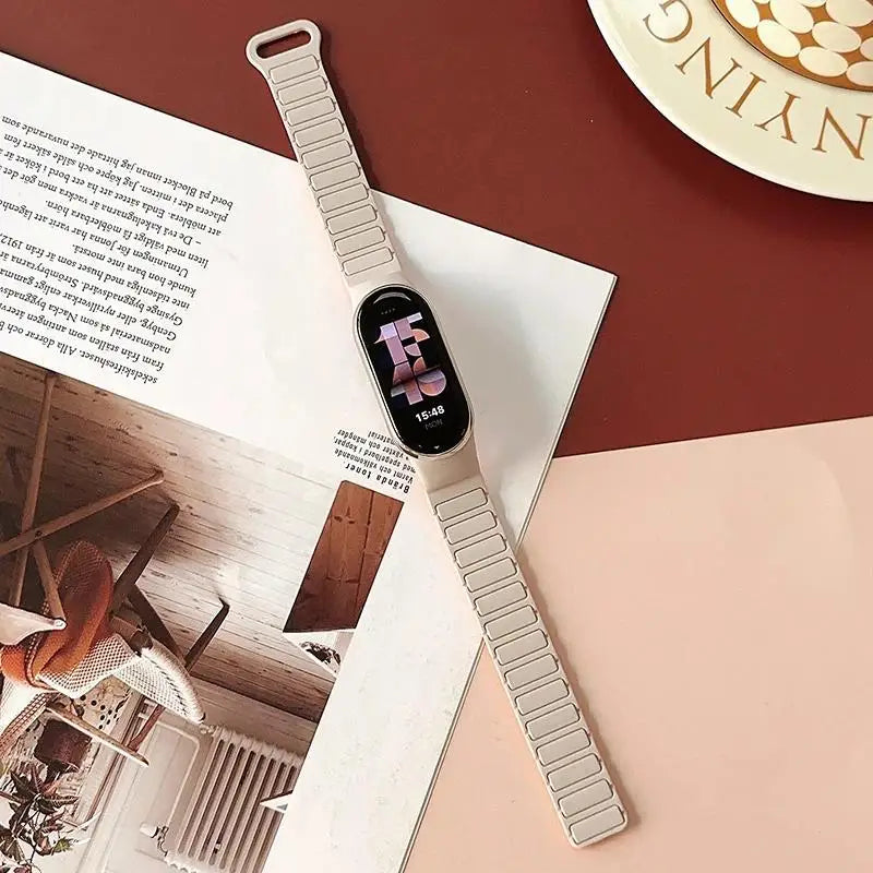Bracelet magnétique en silicone pour Xiaomi Mi Band 10, 9, 8 – Accessoire de montre de sport
