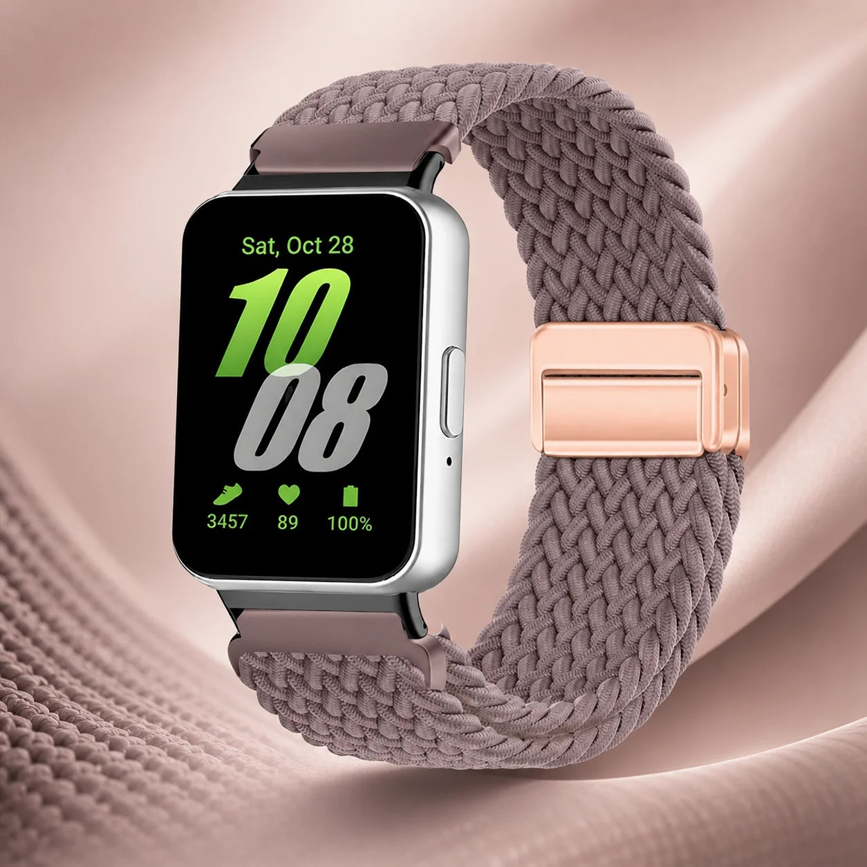 Cinturino intrecciato Solo Loop per Samsung Galaxy Fit 3, accessori, cinturino di ricambio sportivo regolabile in nylon per bracciale Galaxy Fit3