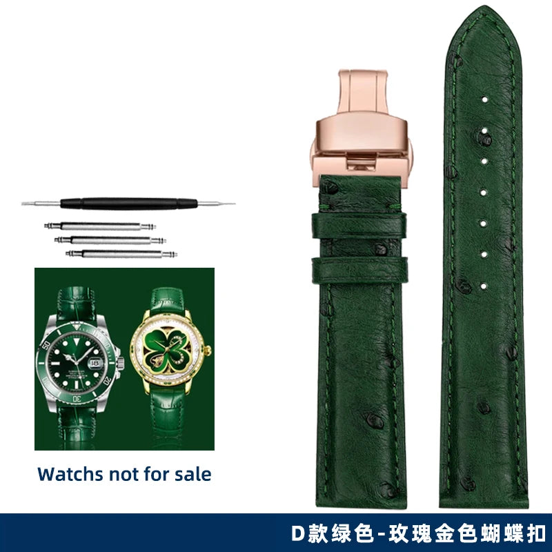 Green butterfly watch strap, 12mm, 14mm, 16mm, 18mm, 20mm, 22mm, high quality, casual, business, watch strap, watch accessories